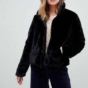 Asos Faux Fur Cropped Coat